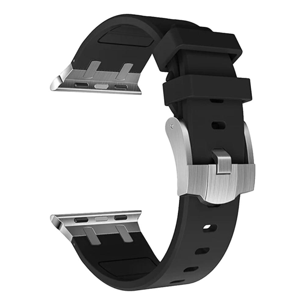 Silicone Band with Stainless Steel Adapter for Apple Watch