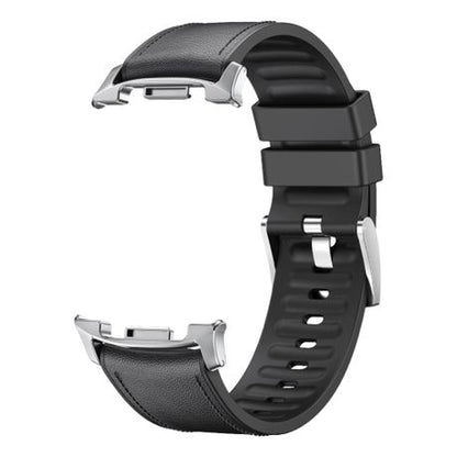 Hybrid Leather Silicone Band compatible with Samsung Galaxy Watch 8/Classic