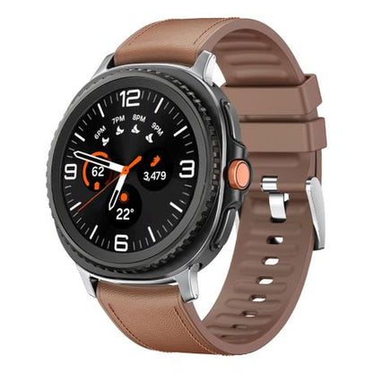 Hybrid Leather Silicone Band compatible with Samsung Galaxy Watch 8/Classic