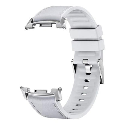 Hybrid Leather Silicone Band compatible with Samsung Galaxy Watch 8/Classic