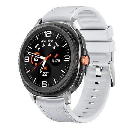 Hybrid Leather Silicone Band compatible with Samsung Galaxy Watch 8/Classic