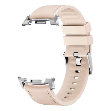 Hybrid Leather Silicone Band compatible with Samsung Galaxy Watch 8/Classic